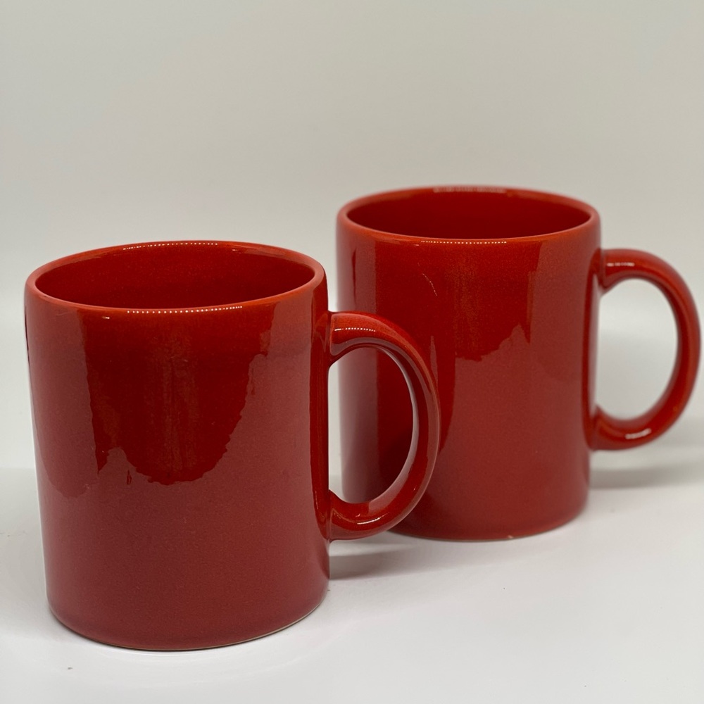 Vintage Waechterbach Mugs Set Of 2 Red Spain HTF
